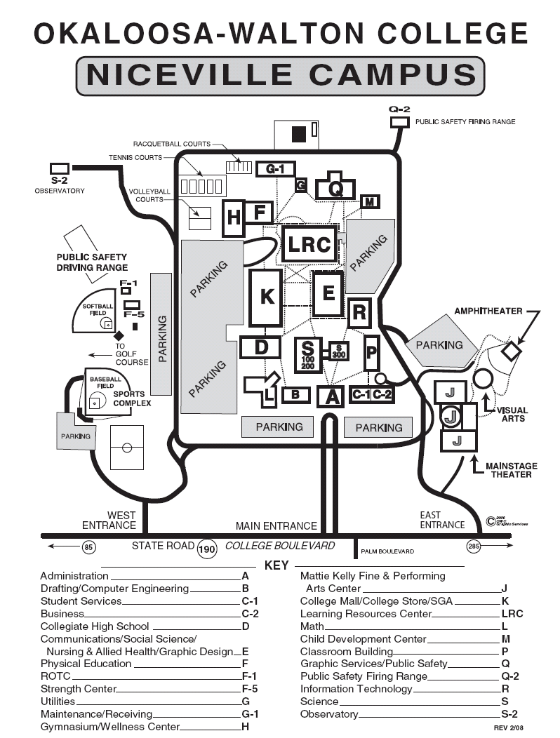OWC Niceville Campus Map